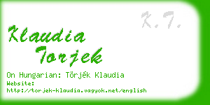 klaudia torjek business card